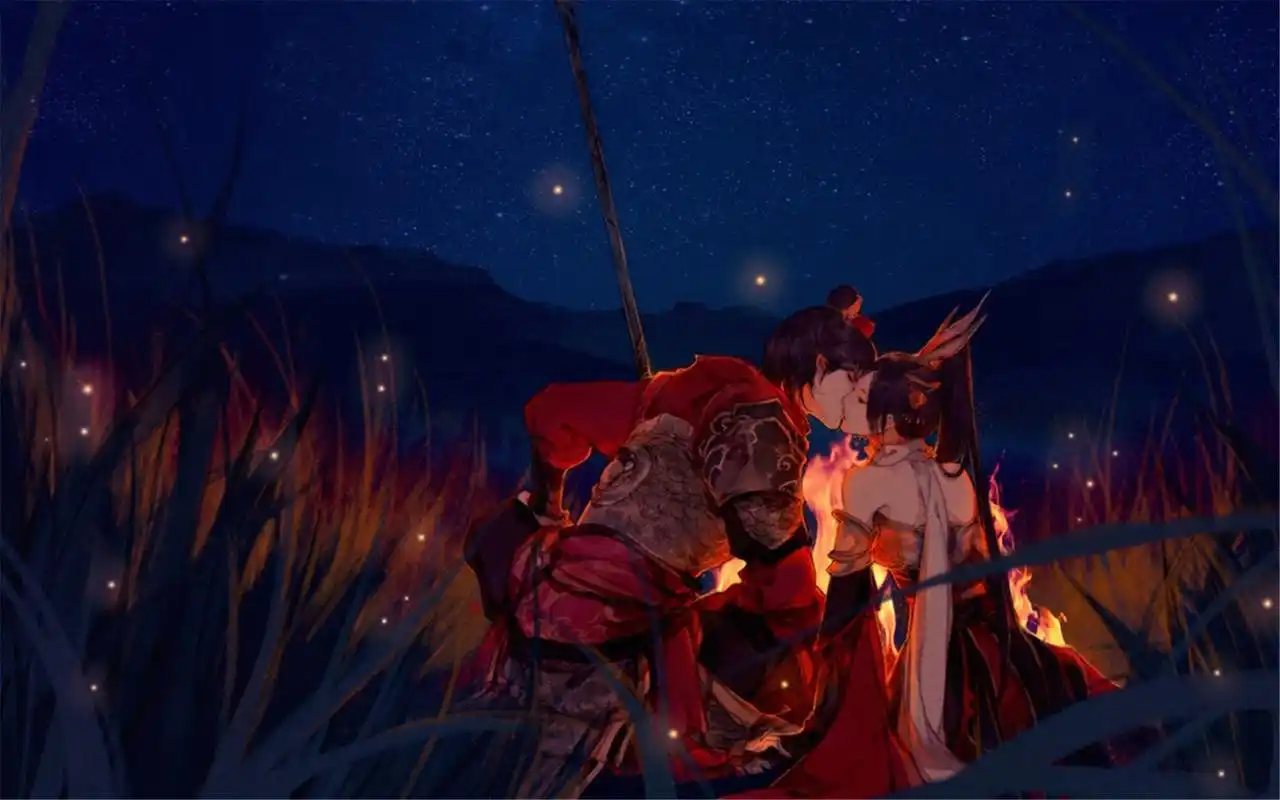 古风人物爱情手绘壁纸图片下载高清大图预览1920x1200_卡通动漫下载