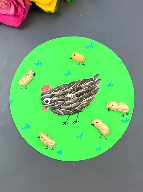 吃完的瓜子壳做小鸡#亲子手工  #手工diy  #手工diy