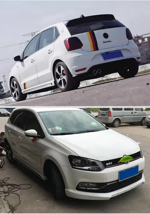 适用于14-18款大众新polo改装包围波罗大小包围前后唇侧裙尾翼 运动款