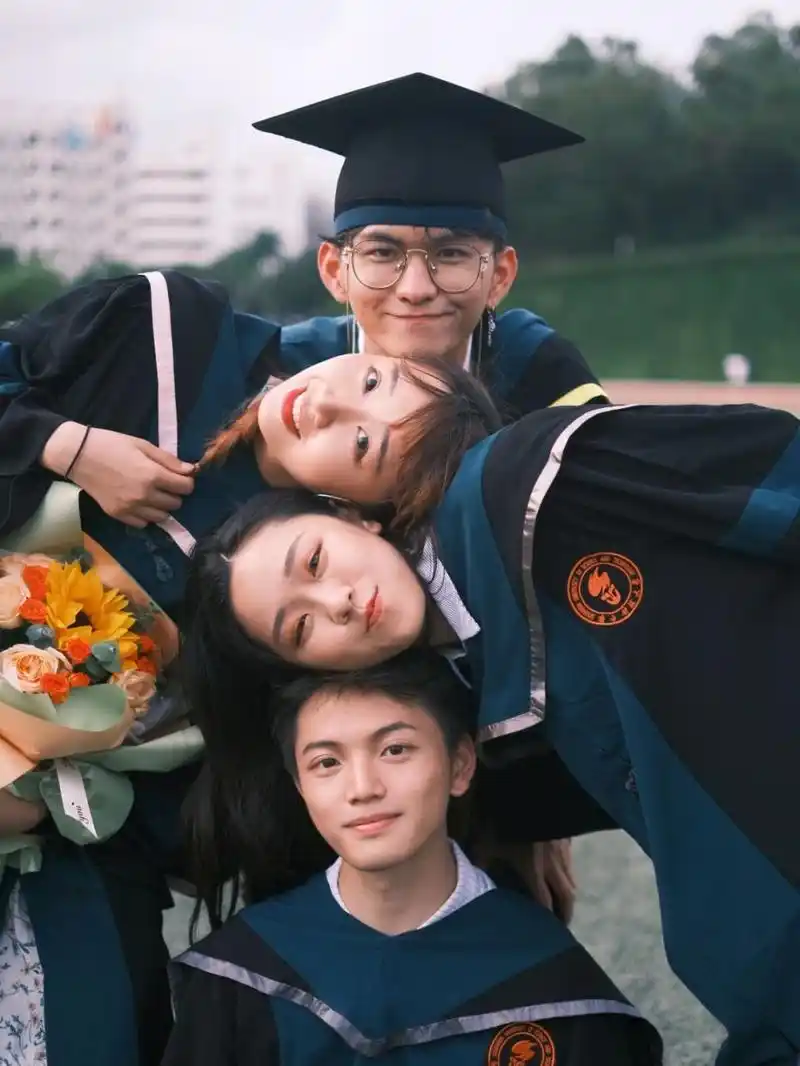 毕业拍照|多人|双人|合照攻略|动作姿势 16615叠叠乐 叠脑袋 2