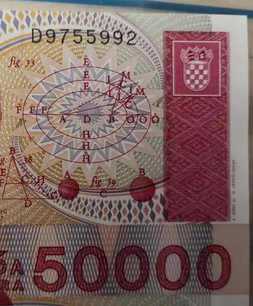 有趣的钱币知识之八:克罗地亚50000第纳尔
