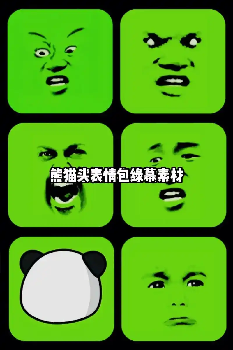 熊猫人表情包p图素材 熊猫表情包沙雕系 - 抖音