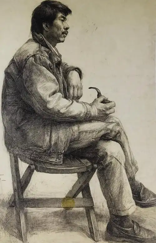 老鹰画室[超话]# 央美附中作品素描全身. 来自老鹰洪星 - 微博