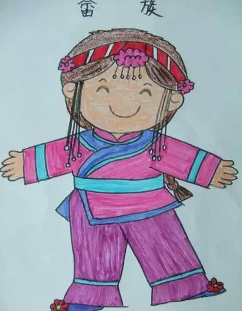 少数民族简笔画人物简单漂亮彩色 简笔画图片大全-蒲城教育文学网