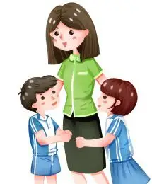 学生们和老师在一起交谈 可爱的教师节插画元素