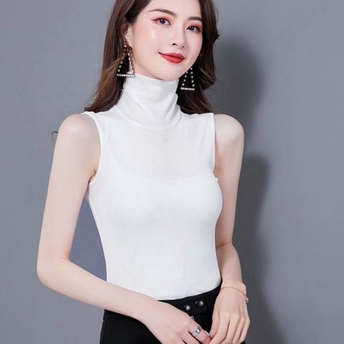 德绒无袖堆堆领上衣假领子女百搭假领秋冬百搭四季领内搭外穿高领