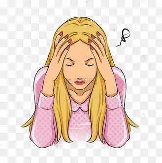 烦恼波普风心烦女人