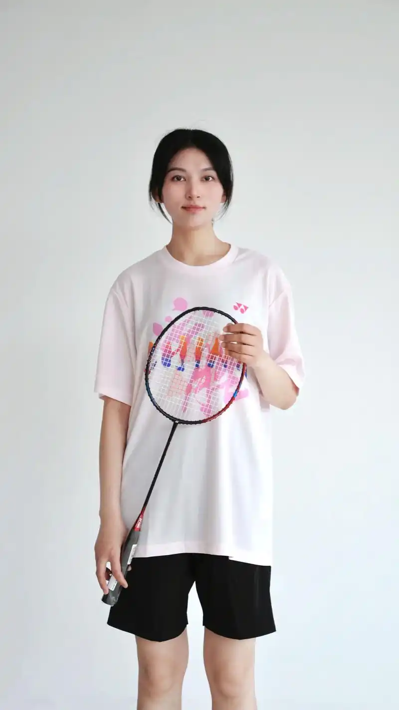 尤尼克斯中国必胜文化衫羽毛球服.