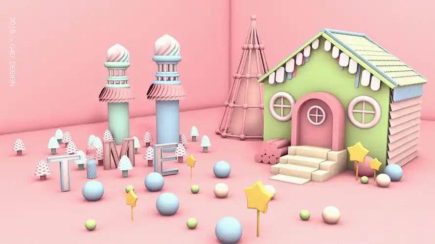c4d 糖果屋