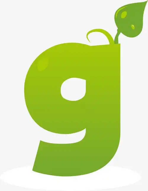春季艺术字母g
