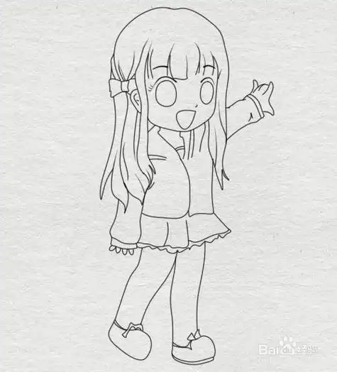 q版头像女生简笔画图片大全可爱手绘q版人物简笔画-我也来画小美女 小