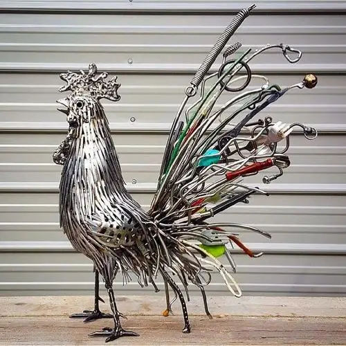 艺术家将废弃的旧金属,经过焊接处理,变成了惟妙惟肖的艺术品!