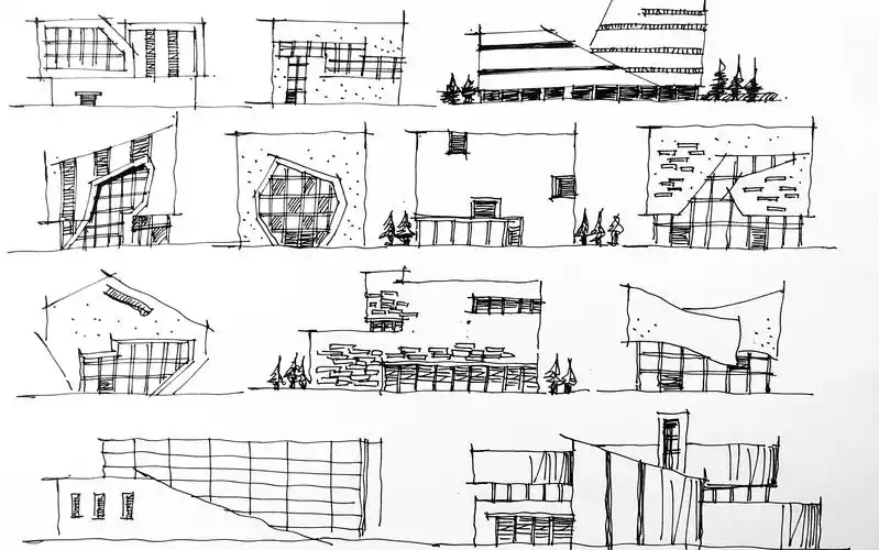 20190516225131建筑立面图室内手绘效果图绘制单体家具小品创意练习
