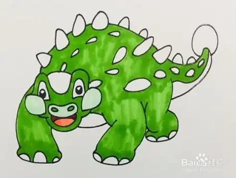 美甲龙的简笔画