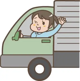 免费矢量剪贴画类似的送货卡车司机