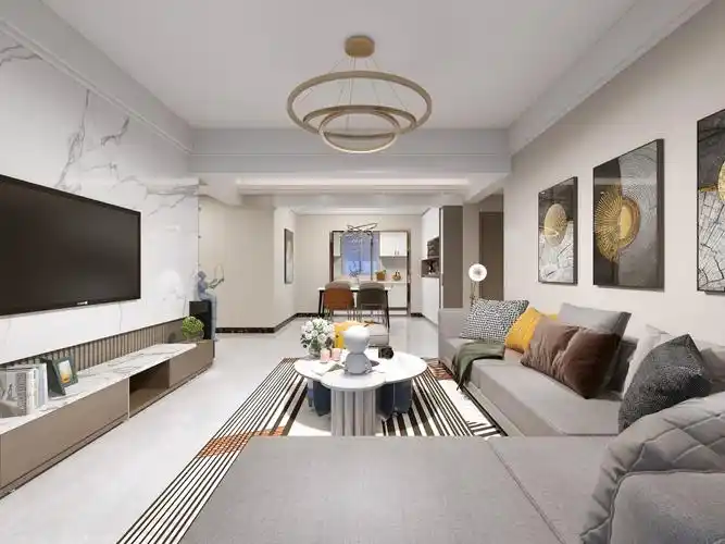 整个户型格局较好,采光好,南北通透,设计师加以点睛之笔更显大气