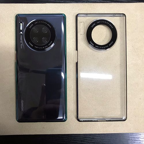 华为mate30pro手机壳mate30电镀pc硬壳透明保护套简约商务镜头 - 寞