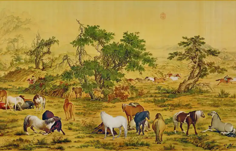 清 郎世宁 百骏图