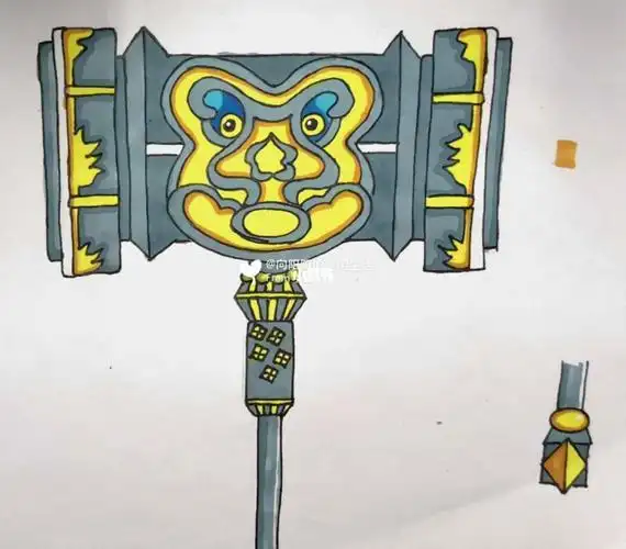 斗罗大陆昊天锤简笔画