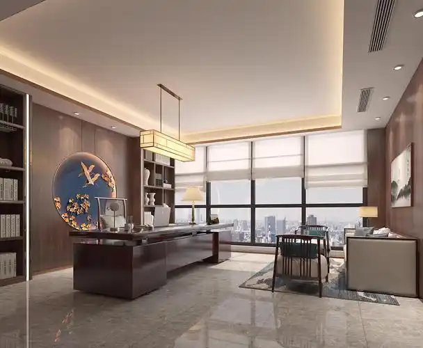 高清董事长办公室装修设计效果图