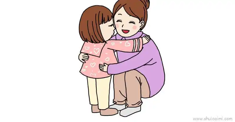 拥抱母亲教程儿童画怎么画 拥抱母亲教程简笔画简单又好看