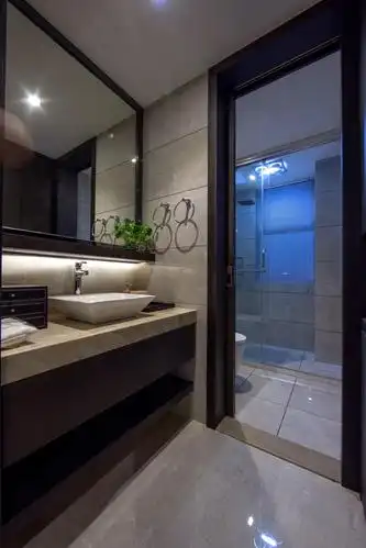 145平现代风格三居装修洗手台设计_齐家网装修效果图