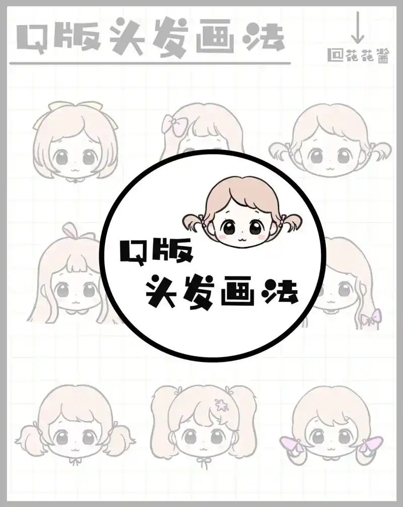q版头发画法～一起来进步吧#画画 #手绘卡通头像 #画画教程 - 抖音