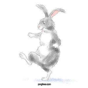 插画嘻哈卡通小兔子插画兔子复活节手绘插画小清新彩蛋卡通可爱西装