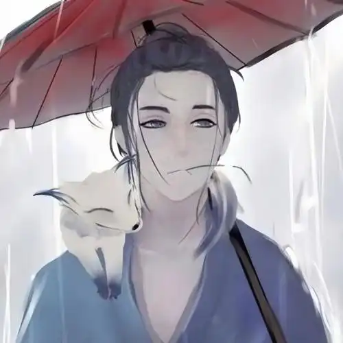 撑伞的男人,你在想什么?