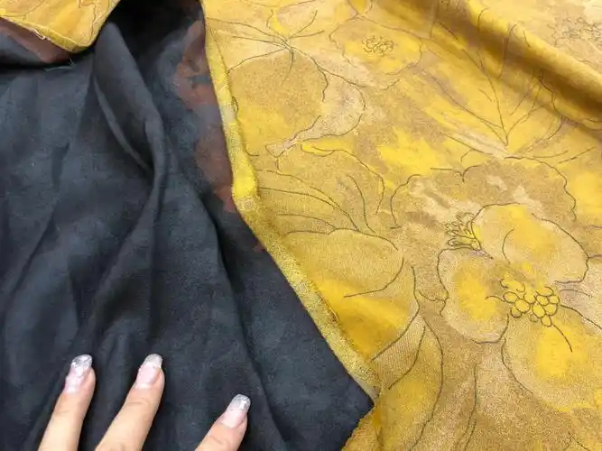 真丝面料  #高级香云纱  #真丝面料