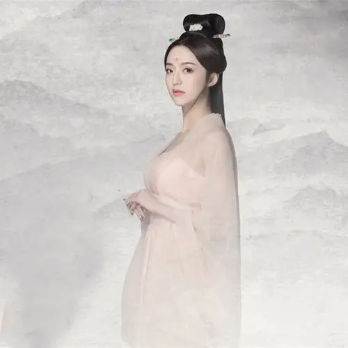 影楼摄影写真女古装主题仙女唯美性感古典唐装汉服襦裙演出表演服