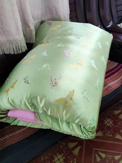 新款古代宫廷被子 老式丝绸绸缎棉被边锦缎被子结婚被套传统婚庆陪嫁