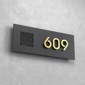 家用房间号门牌贴宾馆酒店创意包厢高档门牌号立体号码牌定制包间门牌