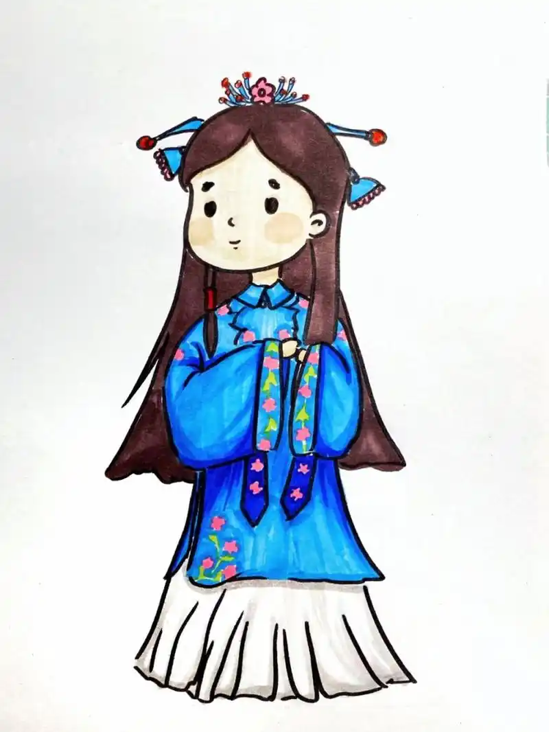 古风动漫人物 #马克笔# #儿童画# #动漫人物# #动漫# #古风动漫人物