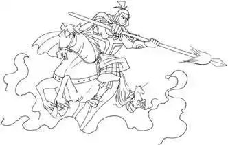 骑马的花木兰简笔画