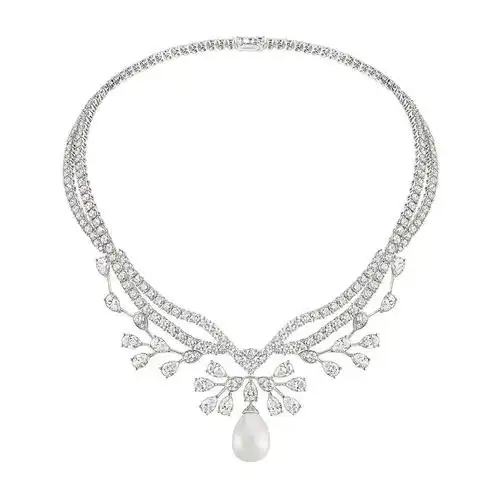 尚美巴黎推出高级珠宝新作羽毛头饰与吊钟花