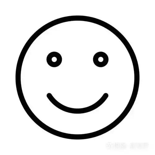 笑脸表情符号简单的线条插图