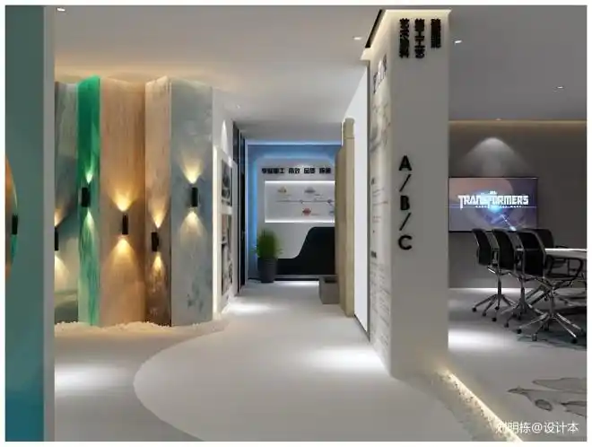 25万元商业展示350平米装修案例_效果图 - 郑州七彩涂装展厅店 - 设计