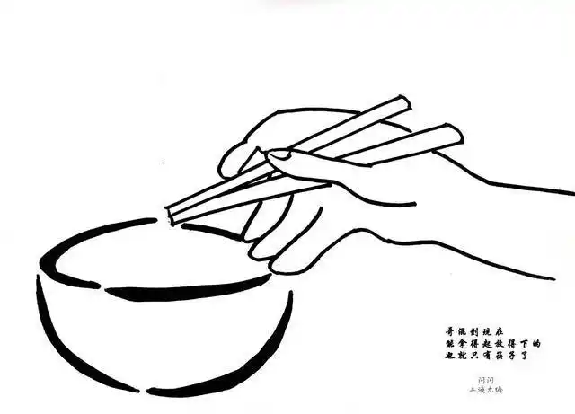 幼儿园分发碗筷的简笔画