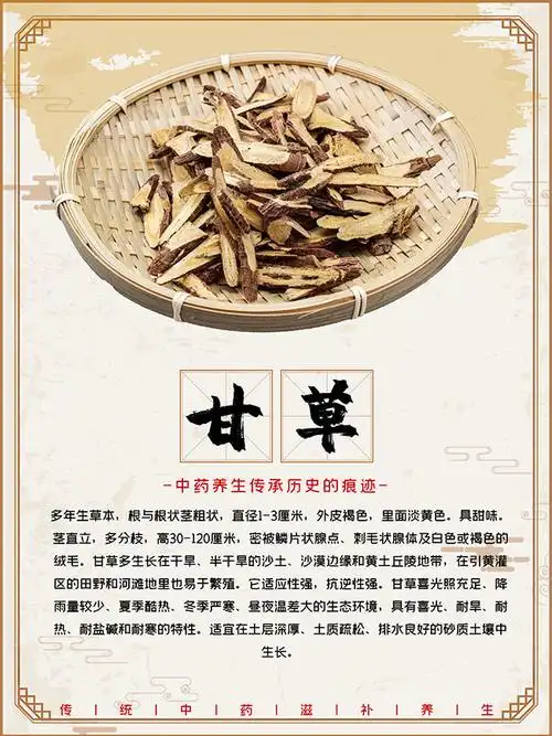 中药甘草宣传海报