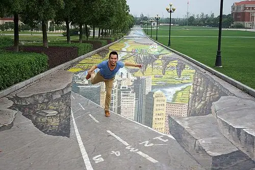 《青春的律动》——世界最长3d立体地画和世界最大3d立体地画|纯艺术