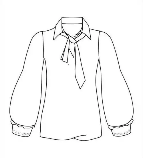 雪纺衬衫款式图