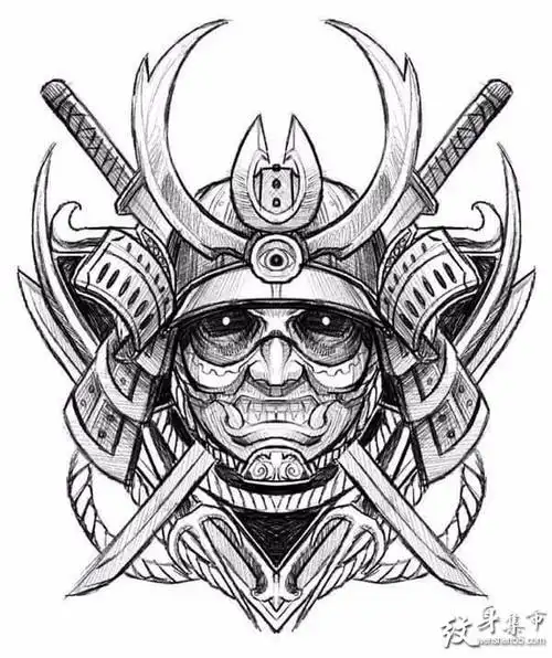 鬼武士纹身鬼武士纹身手稿鬼武士纹身手稿图案