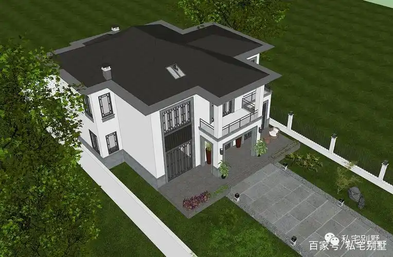 新中式两层别墅,体味中式与现代结合魅力