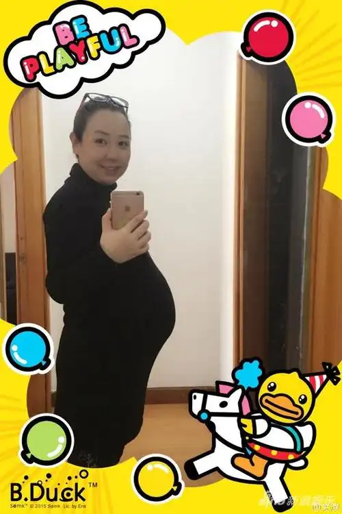 关凌晒素颜大肚照获祝福 希望二胎生女孩