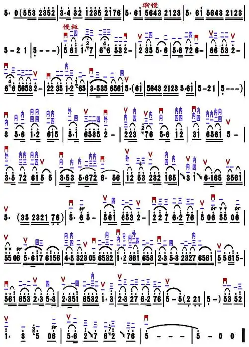 梁祝 二胡独奏 精益制谱版 二胡谱 简谱