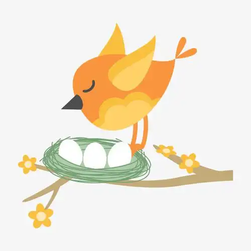 关键词 : 卡通,鸟妈妈,鸟巢,鸟窝,树杈,鸟蛋,小鸟,简图