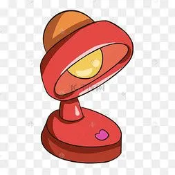 卡通红色灯
