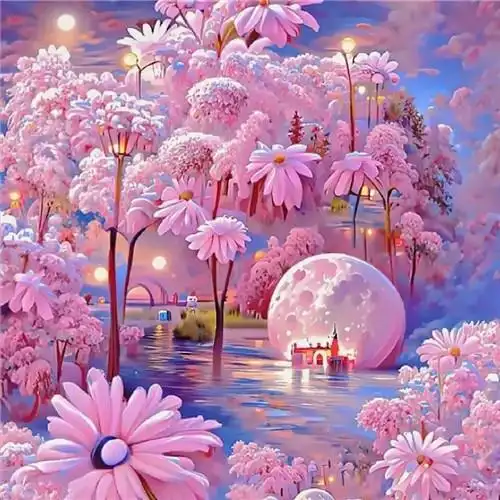 美不胜收粉嫩嫩的少女心风景头像图片