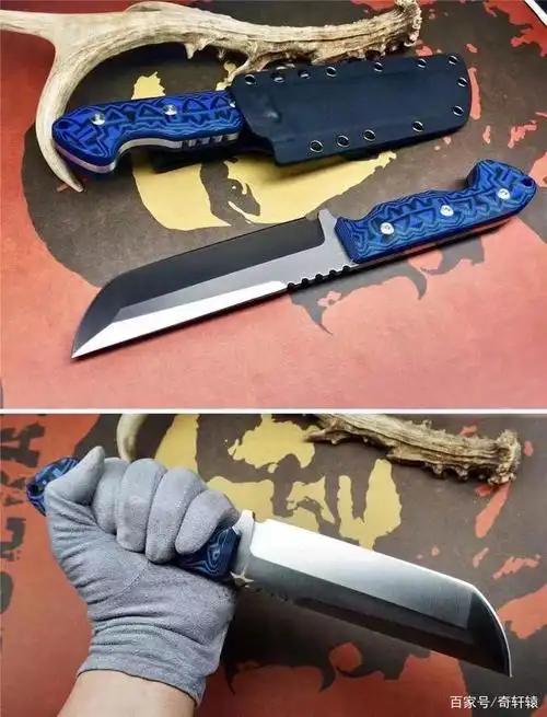 手工作一体龙骨户外战术直刀,鉴赏